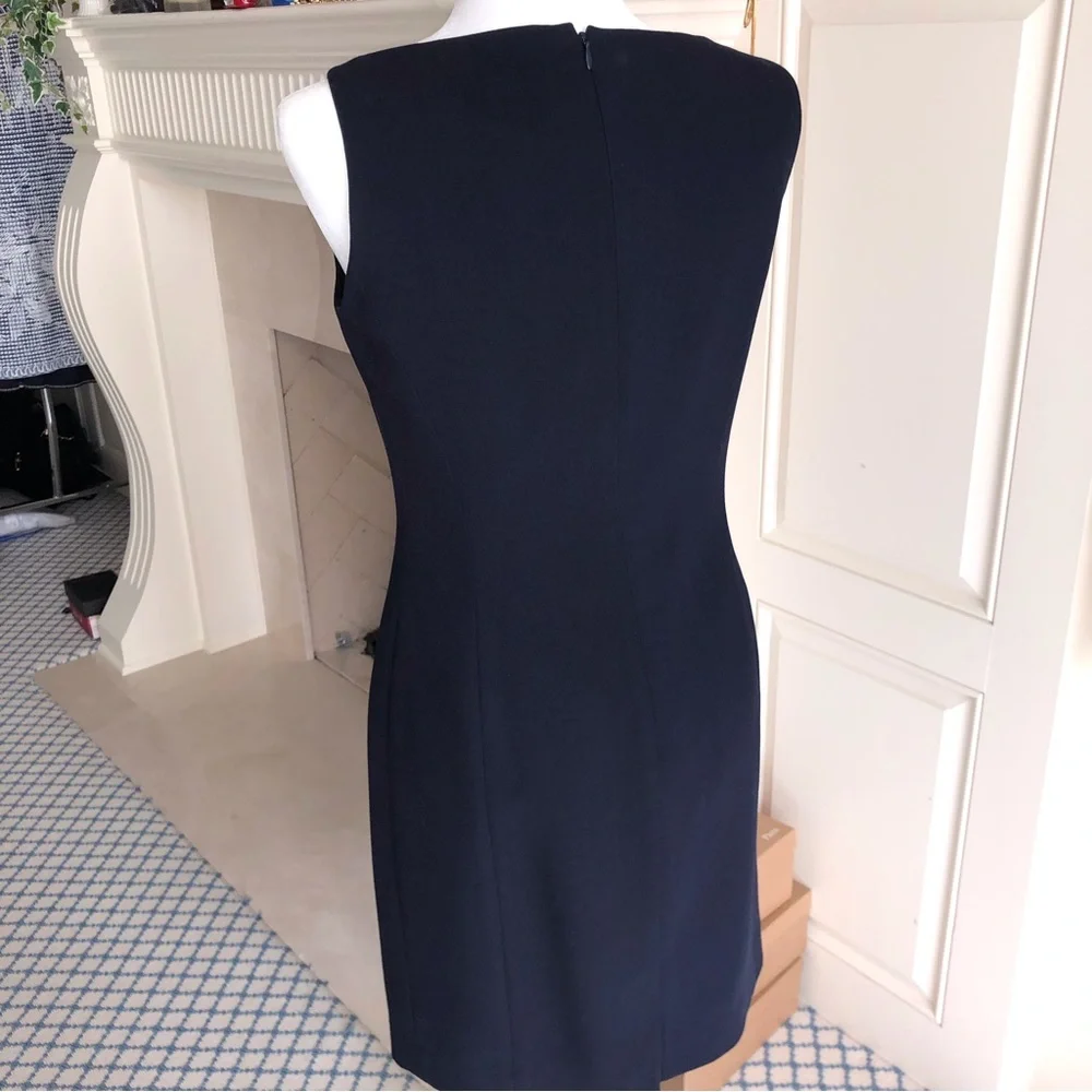 Worth Collection Navy Blue Sleeveless Dress Size 8 - Picture 4 of 6